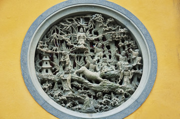 Obraz na płótnie Canvas Buddhist Stone Mural