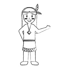 happy native american person icon image vector illustration design
