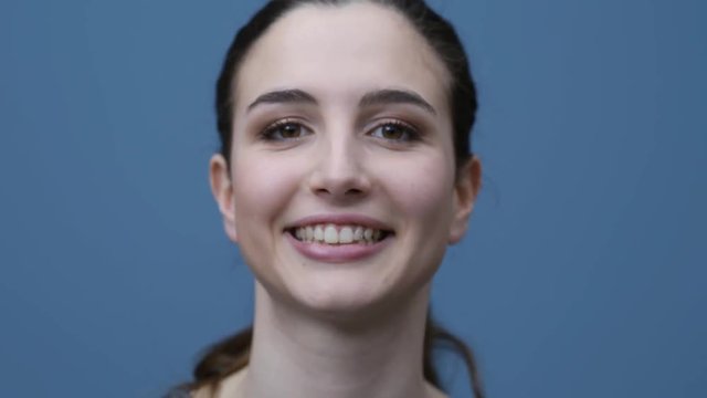 Confident woman saying yes