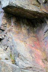 Felswand Textur gelb und rot
