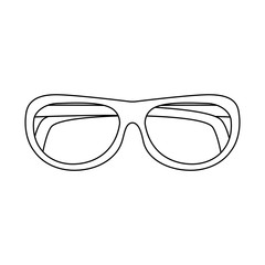 glasses round frame icon image vector illustration design 