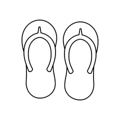 flip flops sandals beach icon image vector illustration design 