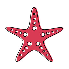 starfish or sea star icon image vector illustration design 