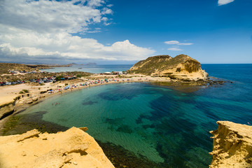 Cocedores beach in Murcia near Aguilas at Mediterranean sea of spain - 194646052