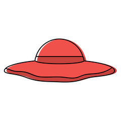 sun hat woman icon image vector illustration design 