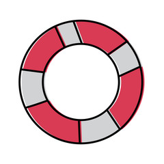 life preserver icon image vector illustration design 