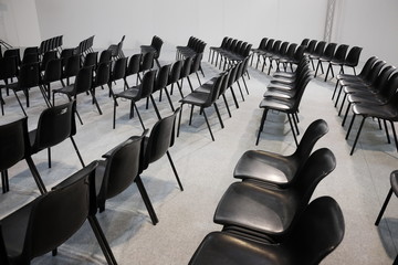 empty conference room chairs