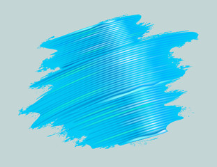 Light blue brushstrokes background. Realistic paint texture. Vector illustration.