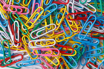 Paper clips isolated on white background