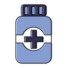 pill bottle healthcare icon image vector illustration design 