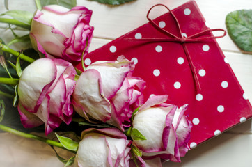 flowers and a gift