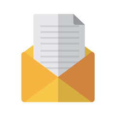 open message envelope icon image vector illustration design 