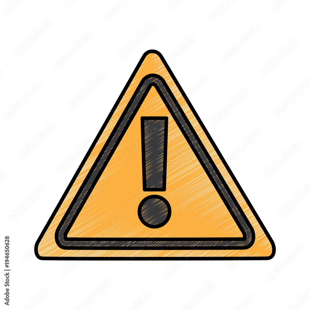 Poster warning alert sign system technology vector illustration drawing design