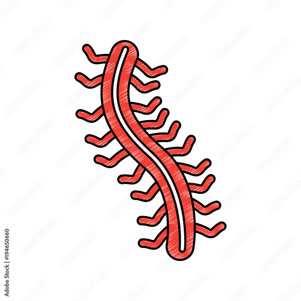 Poster hacker virus worm digital information vector illustration drawing design