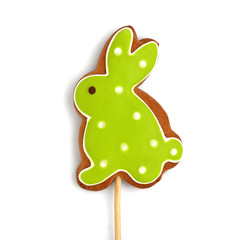 Cookies with frosting in the shape of a hare.