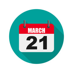 Calendar of world Down Syndrome day. Vector illustration.