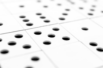 Domino's pieces as abstract background.