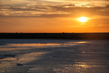 beautiful sunset at the sea