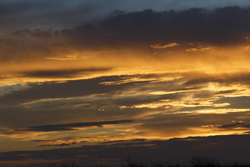 beautiful sunset at the sea