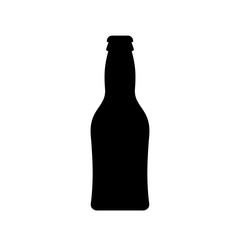 Small beer bottle vector icon