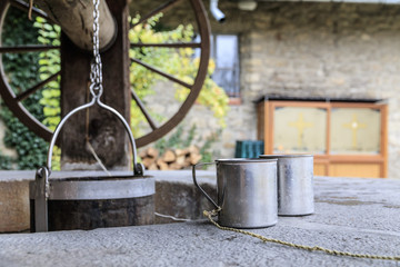 Europe, Romania. Bukovina, Moldovita, Renown for painted monasteries. Well.