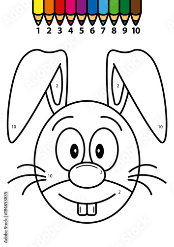 "Ostern – Ausmalen nach Zahlen " Stockfotos und lizenzfreie Bilder auf