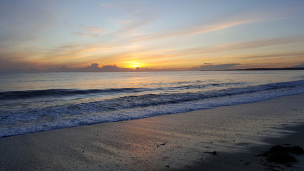 Coucher de soleil à Sarzeau, Morbihan, Bretagne, France, Ocean Atlantique