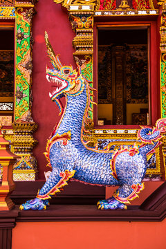 Himmapan animal statue in Prayodkhunpol Wiang Kalong temple