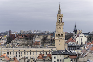 Panorama of Old Town in Opole, Poland