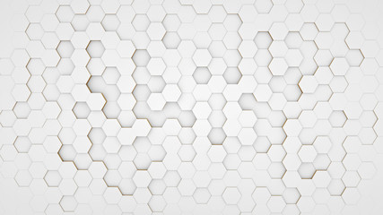 Fototapeta Clear pattern abstract background hexagon white obraz