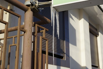 icicles on the office building