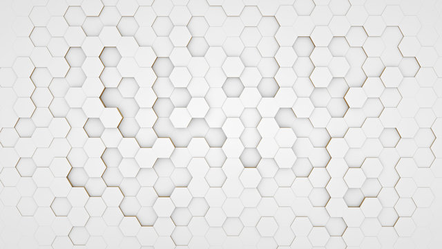 Clear pattern abstract background hexagon white