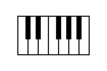 Fototapeta premium Piano keyboard icon, isolated on white background, vector illustration.