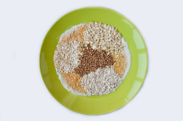 cereals on a plate