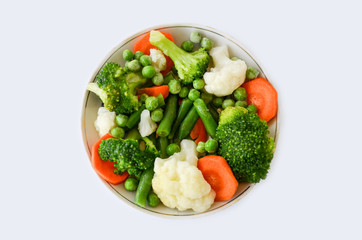  Useful vegetables on a white background