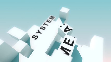 Key Performance Indicator words animated with cubes