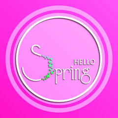 Obraz premium Spring. Springtime decoration banner. Greeting card. Vector illustration. 