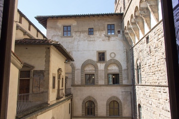 Obraz premium Medieval Florentine building. View from the top of Palazzo Vecchio, Florence, Tuscany, Italy.
