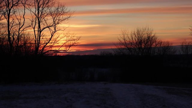 Kentucky Snow Sunset