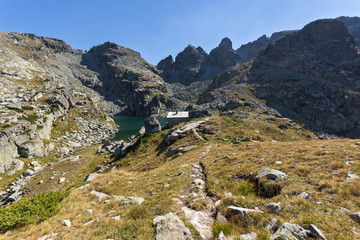 Amazing landscape of The Scary lake, Rila Mountain, Bulgaria