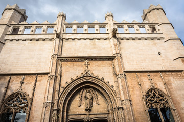 particular of statues of old church in Palma de Majorca