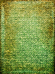 Bright green grungy knitted background