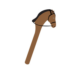 Colored stick horse toy icon