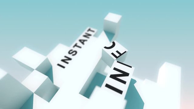 Social Media Marketing words animated with cubes