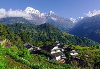 Mountain village in Ghandruk, Nepal