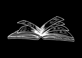 Sketch of open book