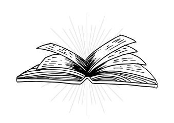 Sketch of open book