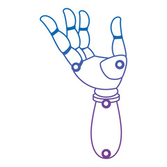 robot hand humanoid icon vector illustration design