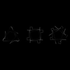 Holiday patterns of stars of snowflakes and flowers for gifts