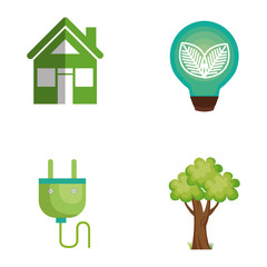 environmental and ecology set icons vector illustration design